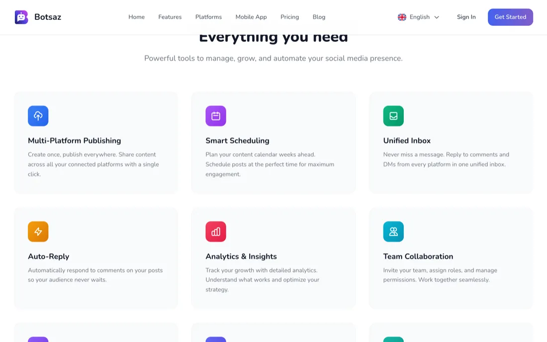 Botsaz mobile app and pricing